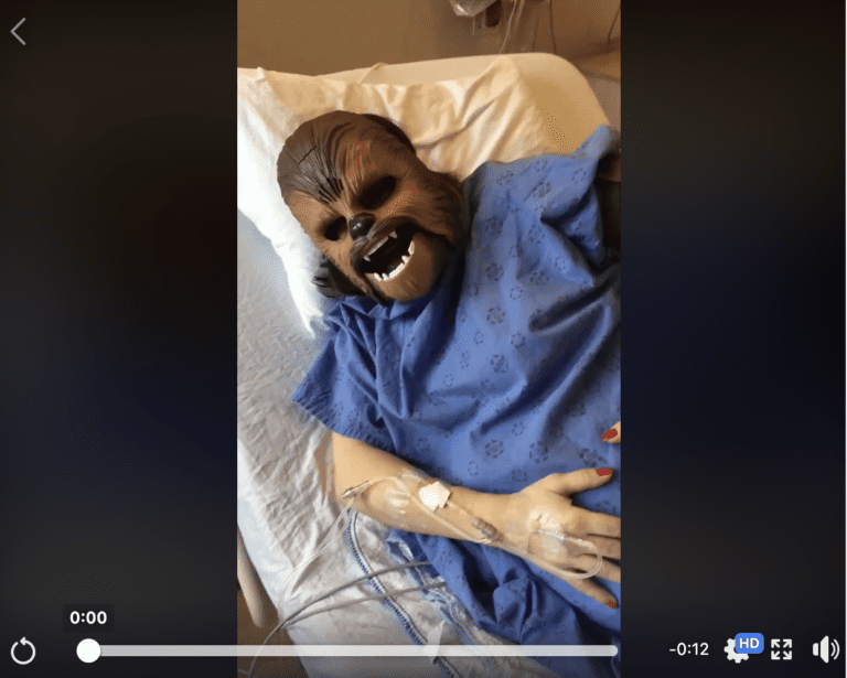 Mom gives birth while wearing Chewbacca mask