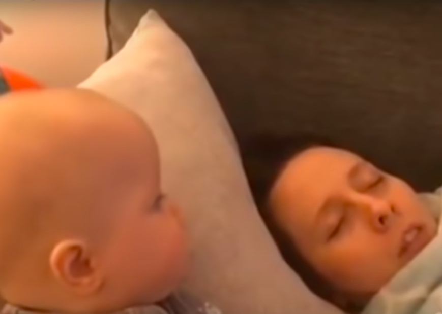 Baby Girl Brings Laughter Hearing Mommy’s Loud Snoring