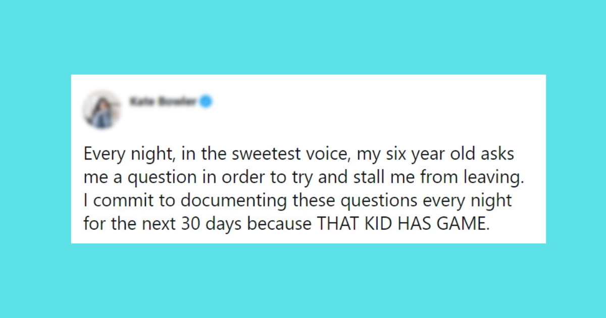 Mom shares 30 hilarious question her little kid made to stall bedtime
