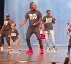 Little girl with no dad can’t hide her excitement when uncle joins her