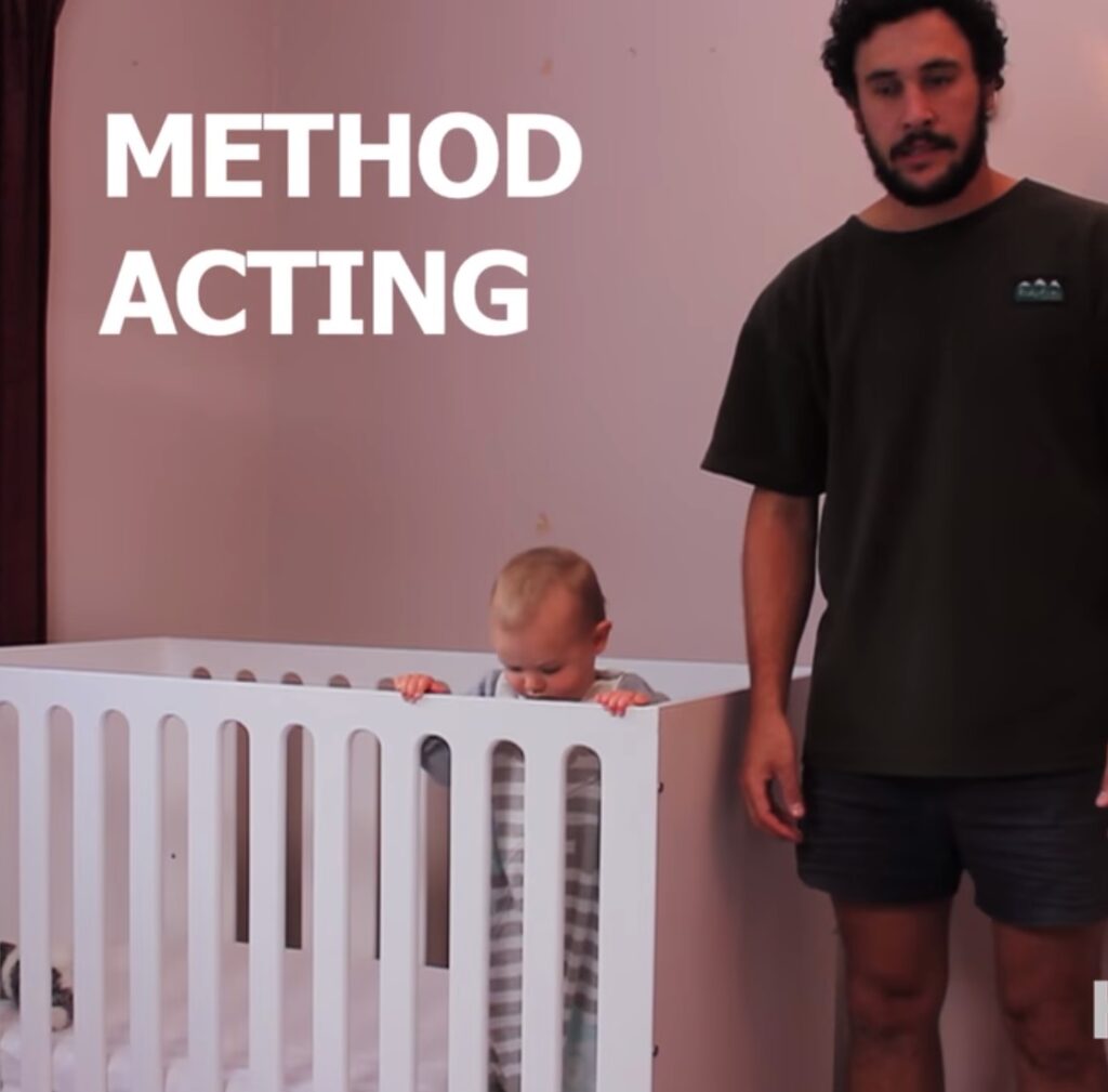Dad gives hilarious tutorial on how to put baby to sleep